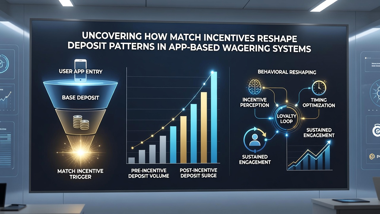 Analytics dashboard displaying deposit frequency changes under match incentive programs in mobile wagering apps